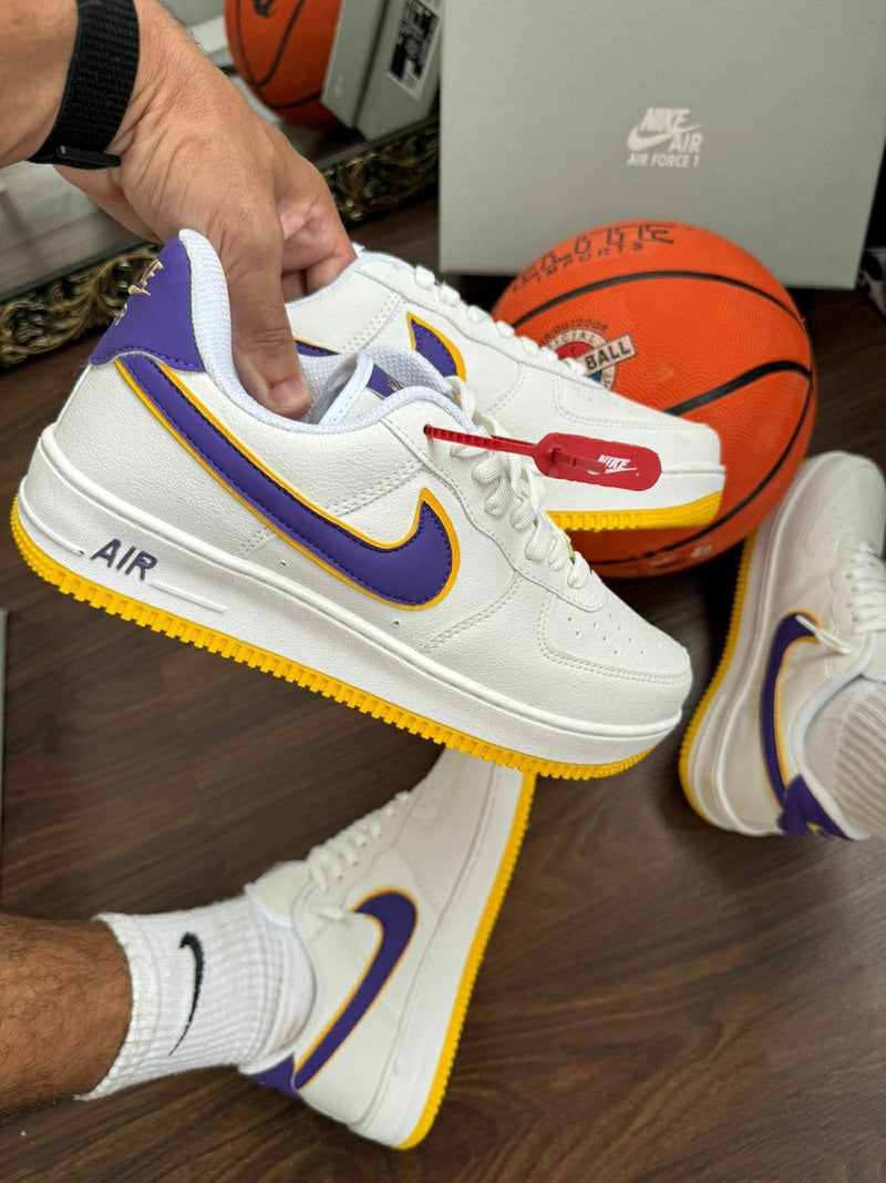 AF1 Lakers Branco Amarelo Uva GS