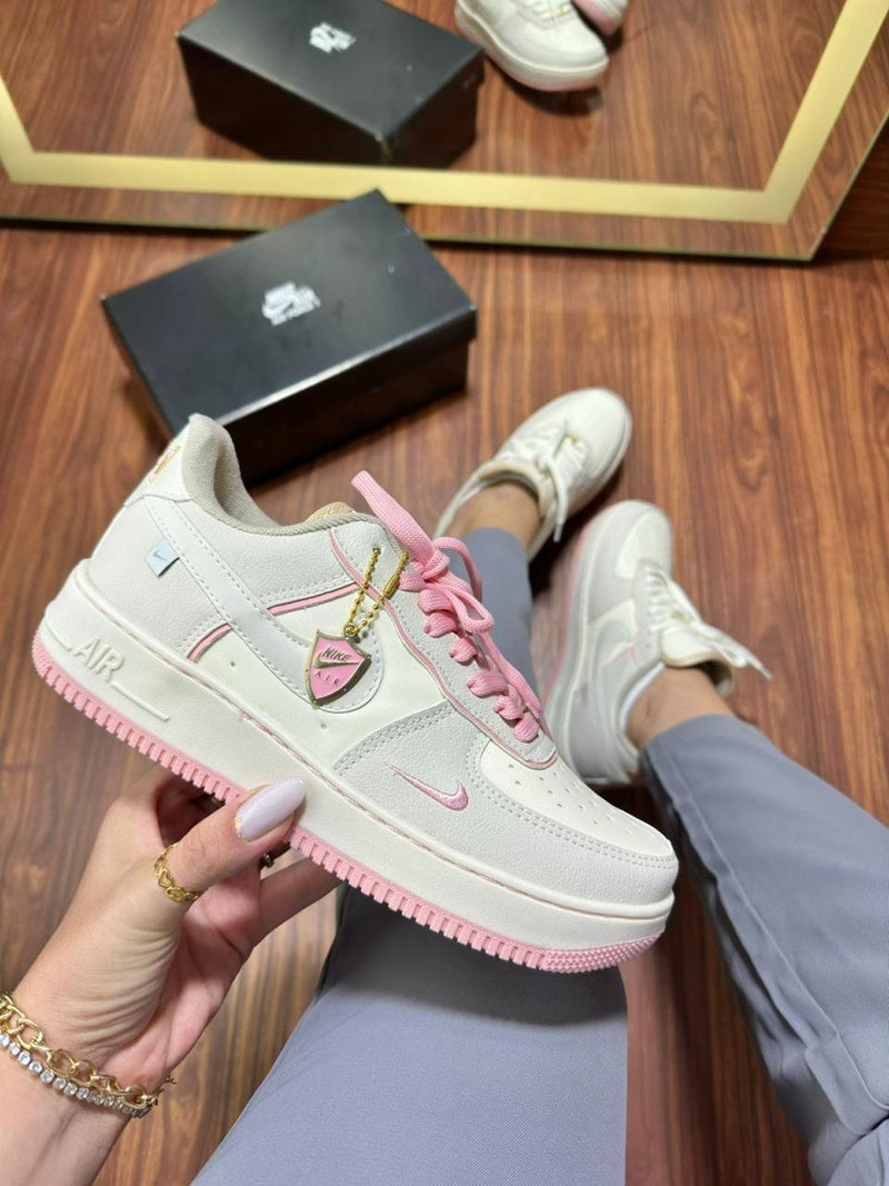 AF1 Novo Branco Rosa GS 1 Colors 34 ao 39