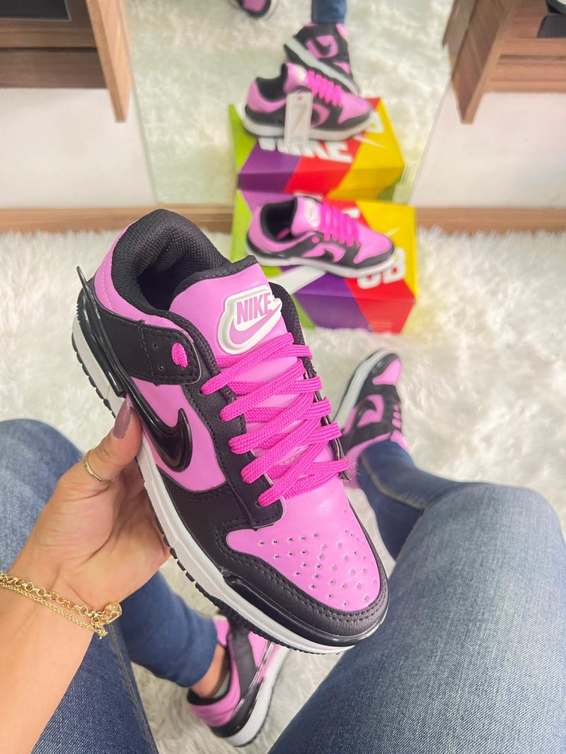 Dunk Swoosh Preto Roxo 34 ao 39 Fotos Reais