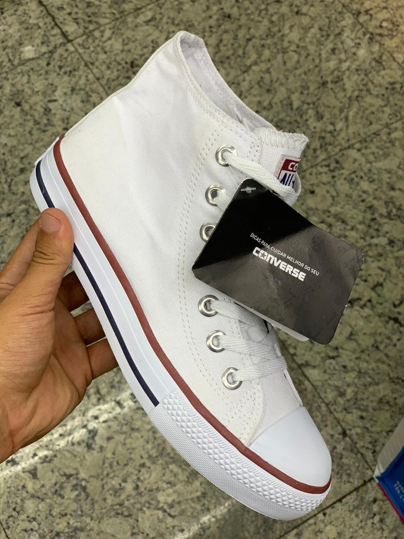 Converse All Star 25 ao 43 Branco Cano Alto