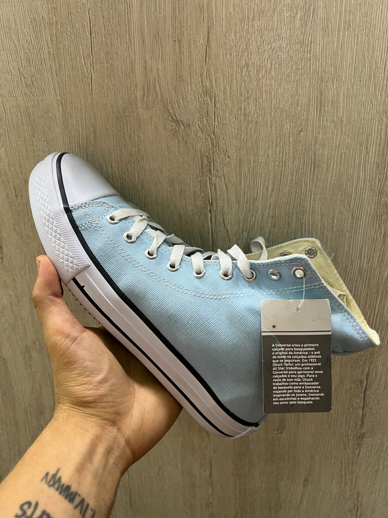 Converse All Star 25 ao 39 Azul Claro Cano Alto