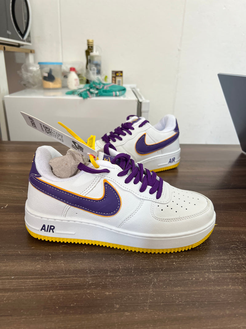 AF1 Lakers Branco Amarelo Uva GS