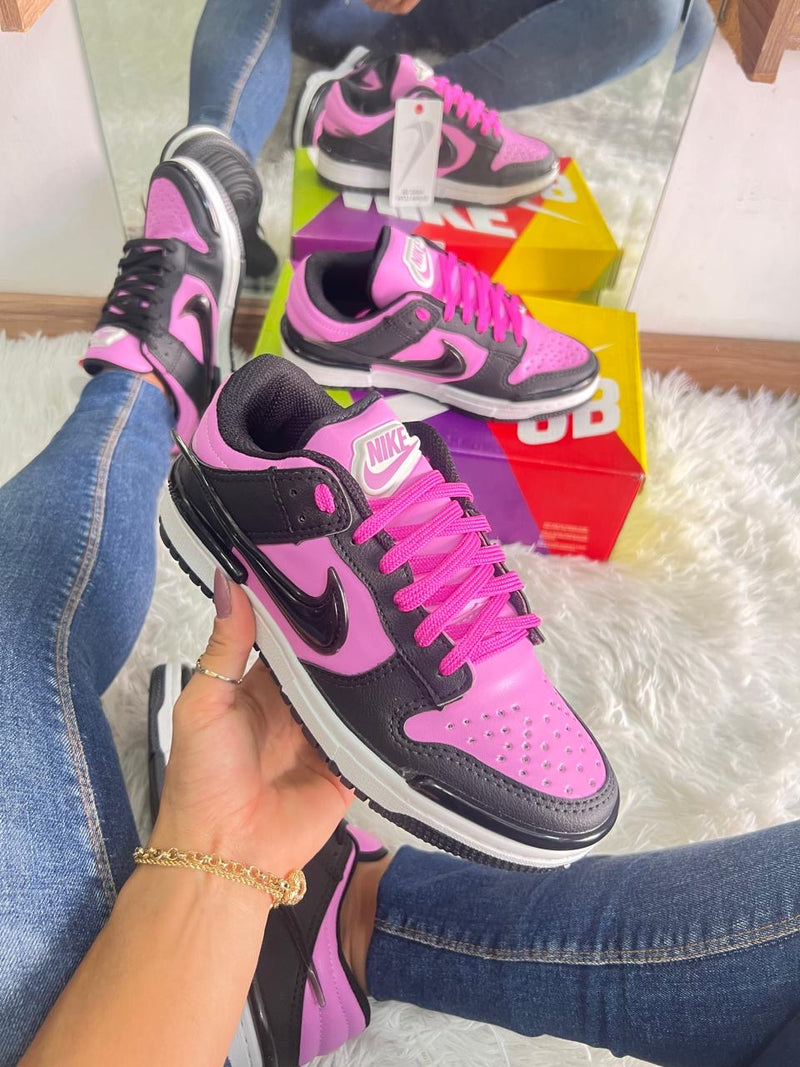 Dunk Swoosh Preto Roxo 34 ao 39 Fotos Reais