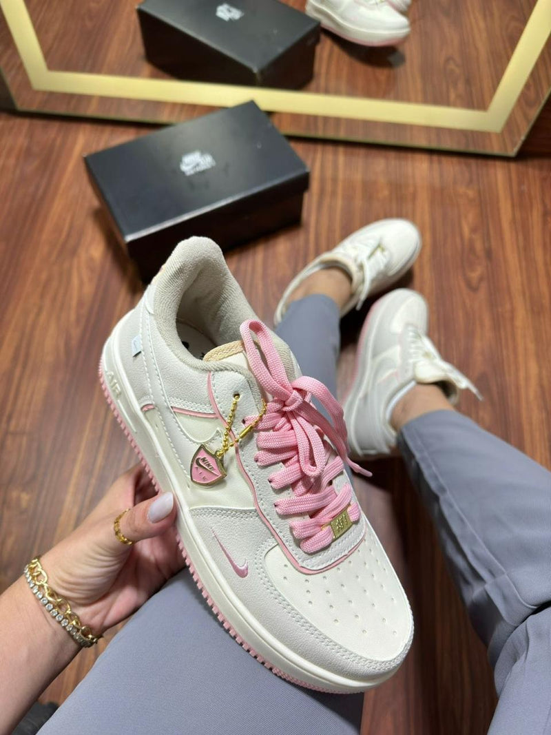 AF1 Novo Branco Rosa GS 1 Colors 34 ao 39