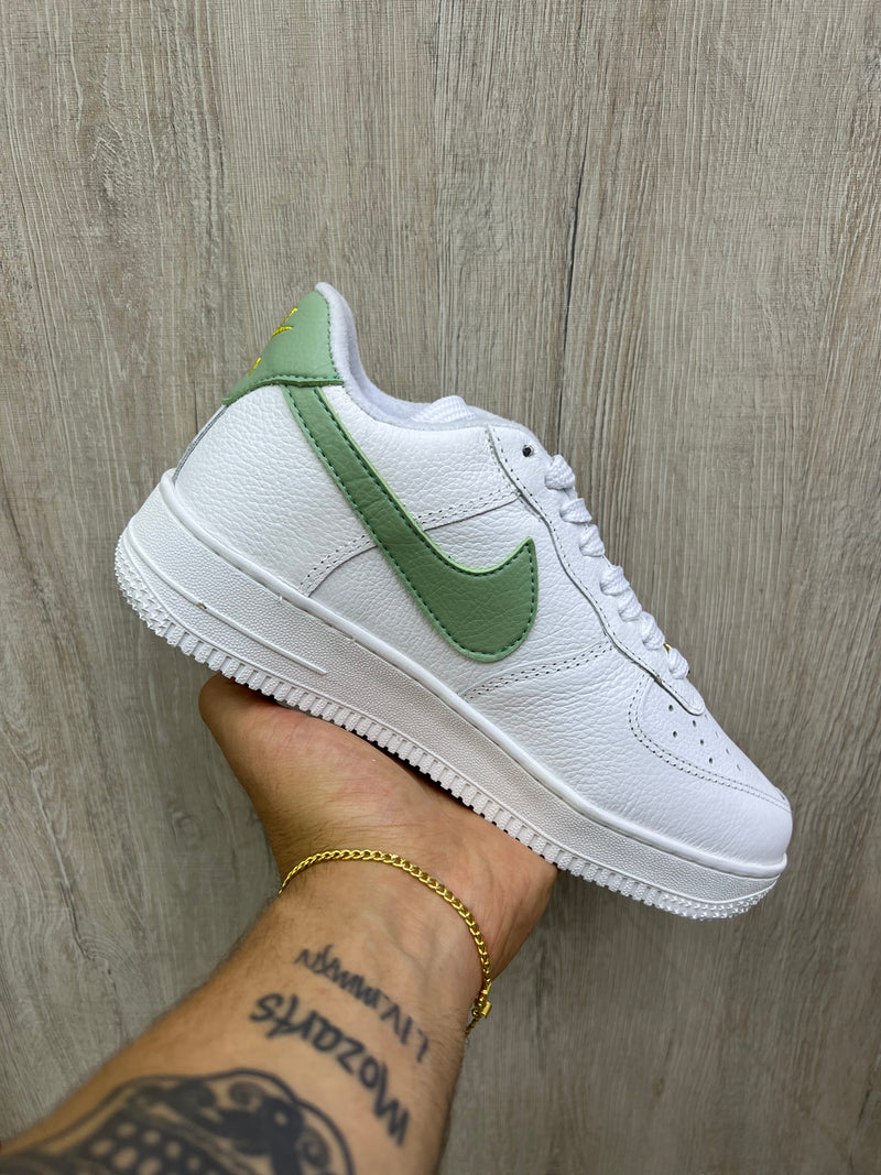 Air Force Branco Verde Couro Dtlh