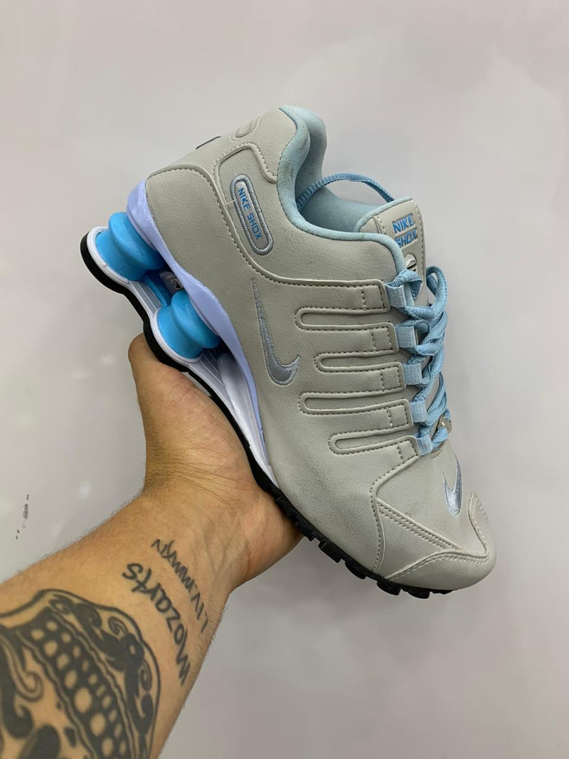 SHOX NZ CINZA AZUL CLARO FRETE GRATIS