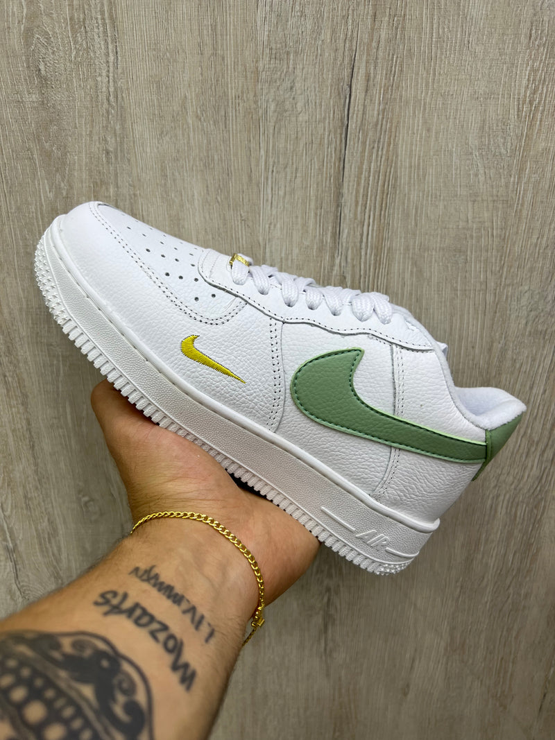 Air Force Branco Verde Couro Dtlh