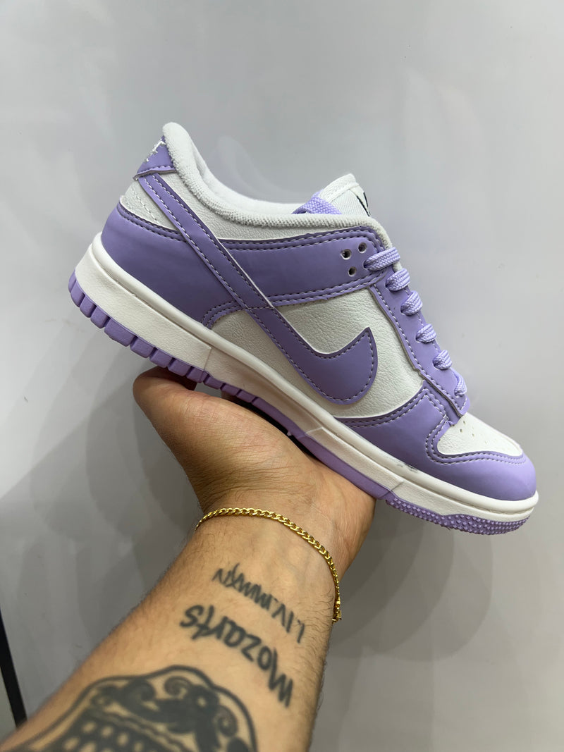 Dunk Lilas Branco Couro Sintetico